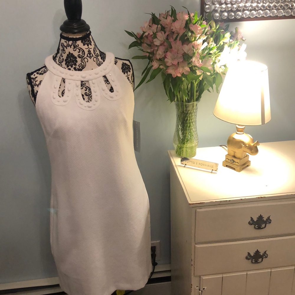 Vintage London Times White Dress